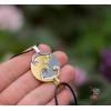 Кулон парный для двоих "Изящные коты. Gold". Цена за 1 пару. Нержавеющая сталь 